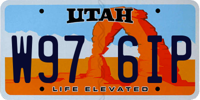 UT license plate W976IP
