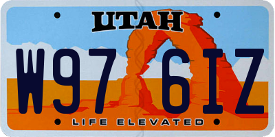 UT license plate W976IZ