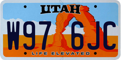 UT license plate W976JC