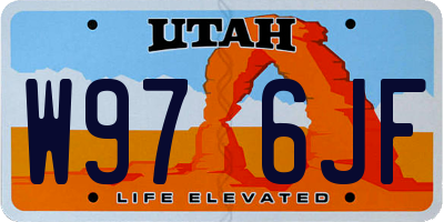 UT license plate W976JF