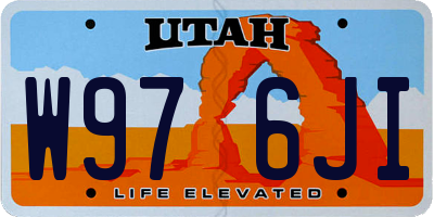 UT license plate W976JI