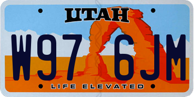UT license plate W976JM