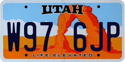 UT license plate W976JP