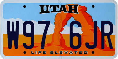 UT license plate W976JR