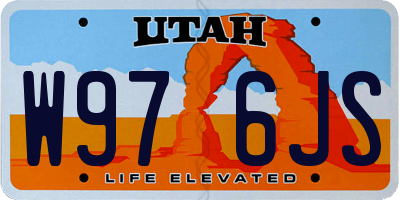 UT license plate W976JS