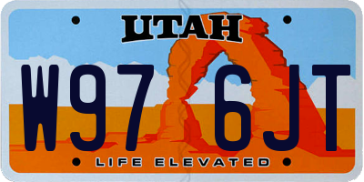 UT license plate W976JT