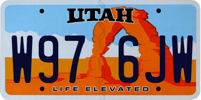 UT license plate W976JW