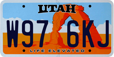 UT license plate W976KJ