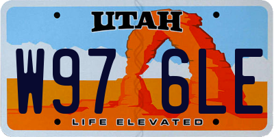 UT license plate W976LE