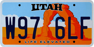 UT license plate W976LF