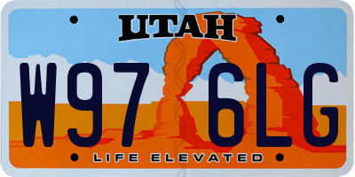 UT license plate W976LG