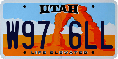 UT license plate W976LL