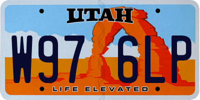 UT license plate W976LP
