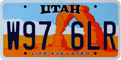 UT license plate W976LR
