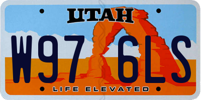 UT license plate W976LS