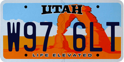 UT license plate W976LT