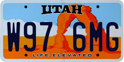 UT license plate W976MG