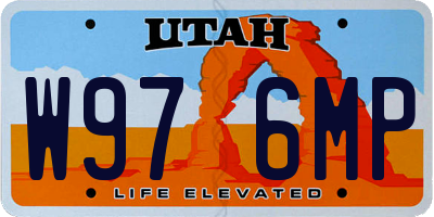 UT license plate W976MP