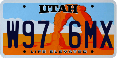 UT license plate W976MX