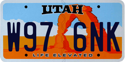 UT license plate W976NK