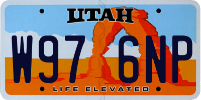 UT license plate W976NP