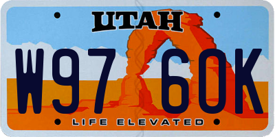 UT license plate W976OK