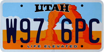 UT license plate W976PC