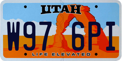 UT license plate W976PI