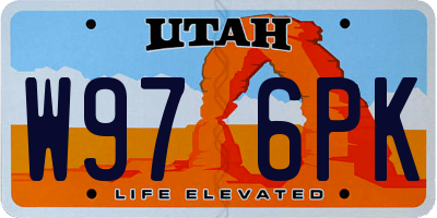 UT license plate W976PK