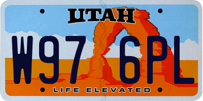 UT license plate W976PL