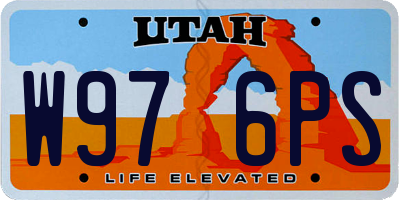 UT license plate W976PS