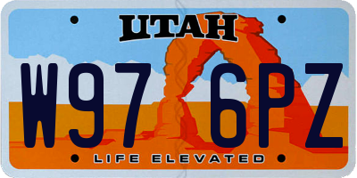 UT license plate W976PZ