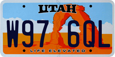UT license plate W976QL