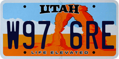 UT license plate W976RE