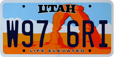 UT license plate W976RI