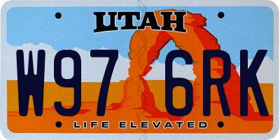 UT license plate W976RK
