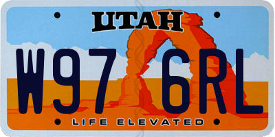 UT license plate W976RL