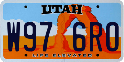 UT license plate W976RO