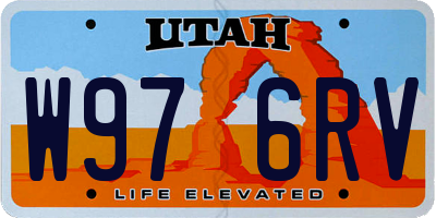 UT license plate W976RV