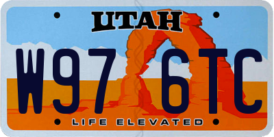 UT license plate W976TC
