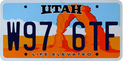 UT license plate W976TF