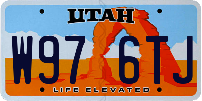 UT license plate W976TJ