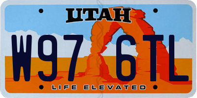 UT license plate W976TL