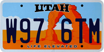 UT license plate W976TM