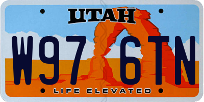 UT license plate W976TN