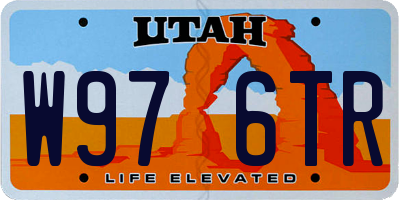 UT license plate W976TR