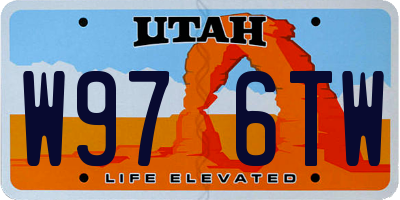 UT license plate W976TW