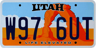 UT license plate W976UT