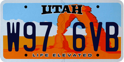 UT license plate W976VB
