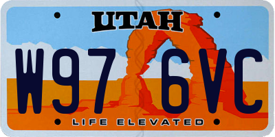 UT license plate W976VC